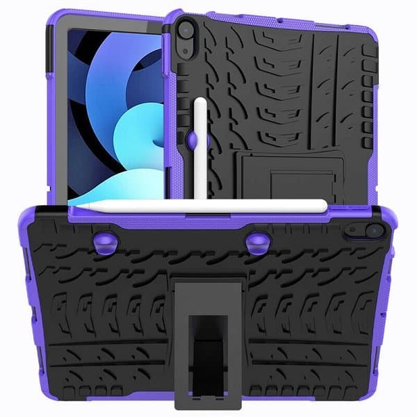 Purple Apple iPad Air 5 2022 Heavy Duty Case Cover Purple Apple iPad Air 5 2022 Heavy Duty Case Cover